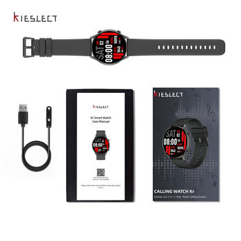 Kieslect Kr Calling Смарт-часы с фитнес/ трекером / c пульсометром и Amoled 1.32" экраном/ Чёрный (KR-BLACK)