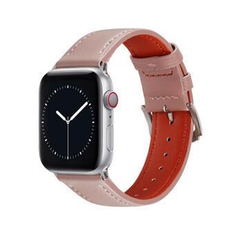 Riff Ādas siksniņa priekš Apple iWatch series 38 / 40 / 41 mm Powder pink (RF-LEATH38-PP)