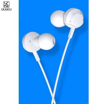 iKAKU KSC-467 Универсальные легкие наушники-вкладыши HiFi 3,5 мм с микрофоном 1,2 м Белый (KSC-467-WH)