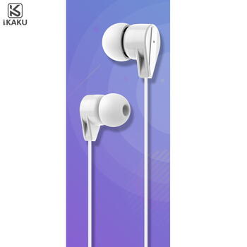 iKAKU KSC-310 Универсальные легкие наушники-вкладыши HiFi 3,5 мм с микрофоном 1,2 м Белый (KSC-310-WH)