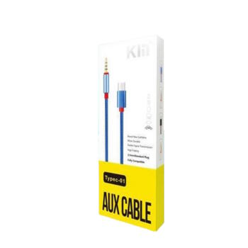 KIN KY-126 Audio vads Aux 3.5mm uz Type-C Blue (KIN-KY-126-BL)