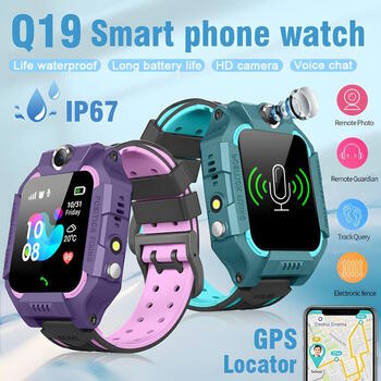 Riff Q19 viedais bērnu pulkstenis 360 ar GPS / 1,44" skārienekrāns / 400mAh Purple (RF-Q19-PU)