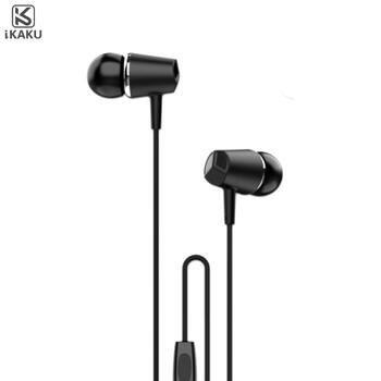 iKaku KSC-136 Sanjiao Универсальные In-Ear Аудио и Звонков Наушники 3.5mm 1.2m Кабель с Микрофоном и Пультом Чёрный (KSC-136-BK)