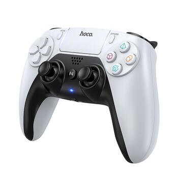 Hoco GA1 Bezvadu spēļu kontrolieris priekš PlayStation PS5 PS4 PC White (GA1)