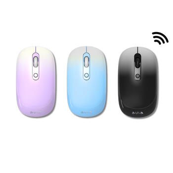 Aula AM207 2.4G Bezvadu pele ar 4 pogām (800-1900dpi) Pink (AM207/PI)