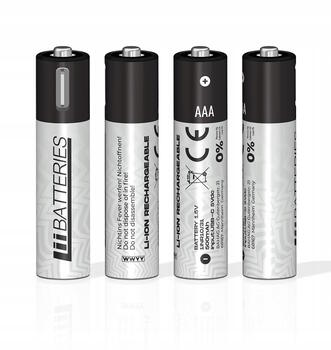 Liibattaries Мощные аккумуляторные батареи Lithium-Ion с USB-C AAA 500мАч 1.5V (4шт) (LIB667110)