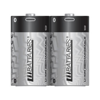 Liibattaries Uzlādējami Jaudīgi akumulatori Lithium-Ion ar USB-C LR20 D 6500mAh 1.5V (2pcs) (LIB510750)
