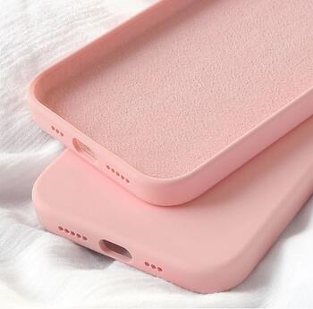 Riff Plāns & Mīksts silikona aizmugures maks ar mīkstu iekšpusi priekš Apple iPhone 13 Pro Light Rose (RF-SC-IPH-13PR-LIRO)