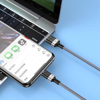 iKaku KSC-696 Smart провод для передачи данных и подзаряда USB на Type-C 1.2m Blue (KSC-696/C/BL)