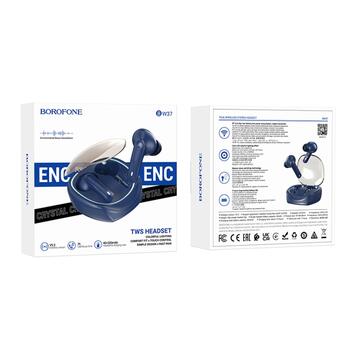 Borofone BW37 TWS 5.3 BT Беспроводные наушники с LED цветным эффектами / 7h автономной раб. Blue (BW37-BL)