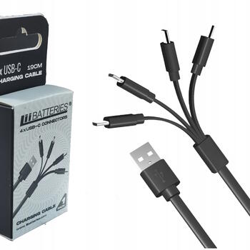 Liibattaries Быстрый кабель с 4 портами USB-C для литий-ионных аккумуляторов (19 см) (LIB667127)