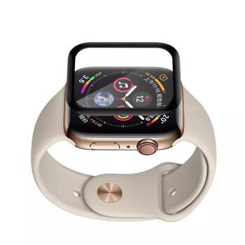 Riff Hot Bending 3D Закругленное защитное стекло для Apple Watch 7 / 8 с дисплеем 41мм Черное (RF-TG-AW-41MM-BL)