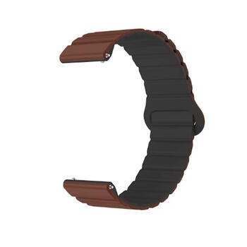 Riff 20мм Универсальный (Samsung, Garmin и т.д.) Магнитный силиконовый ремешок Brown / Black (RF-20mm-LPM-BK)