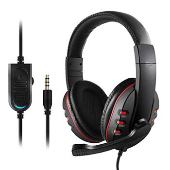 Kubite T997 Spēļu Austiņas 40mm draiveri 1.8m Vads 1x 3.5mm audio/mic + Pults Sarkanas (KUB-T997-RED)