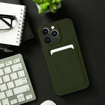 Riff Card sērijas silikona maks priekš Apple iPhone 15 Plus Green (RF-CARD-IP15PL-GE)
