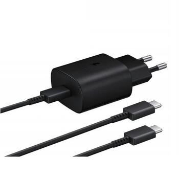 Samsung EP-T4510 45W GaN USB-C ātrs lādētājs ar vadu 1.8m TypeC - TypeC Black (EP-T4510XBEGEU)