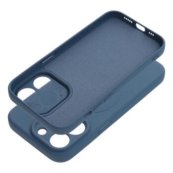 Riff Magsafe Silikona maks ar mikrošķiedru iekšpusē priekš Apple iPhone 14 Plus Blue (RF-SILM-IP14PL-BL)