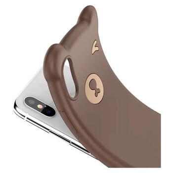 Baseus Bear Silicone case with strap for iPhone Xs Max (WIAPIPH65-BE08)