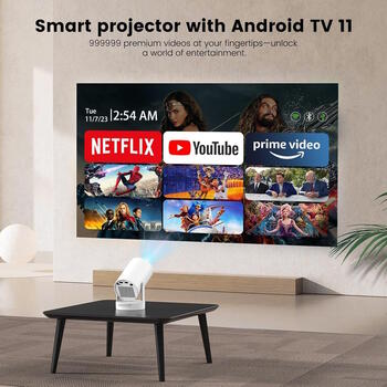 Riff HY300 ULTRA Smart projektors BT5.4 1080p Android 11.0 Wi-Fi 6 180° rotācija (RF-HY300UL)