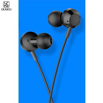 iKaku KSC-467 Универсальные легкие наушники-вкладыши HiFi 3,5 мм с микрофоном 1,2 м Черный (KSC-467-BK)
