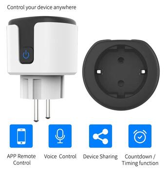 Riff RF-16A Умная розетка 16А с WiFi и кнопкой включения/выключения White (RF-16A)