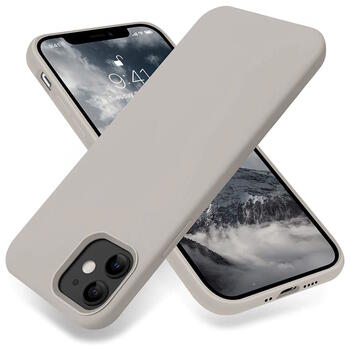 Riff Plāns & Mīksts silikona aizmugures maks ar mīkstu iekšpusi priekš Apple iPhone 15 Grey (RF-TS-IPH15-GR)