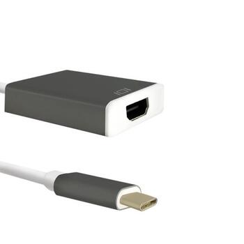 Qoltec 50427 USB Type-C 3.1 Адаптер портов на HDMI AF Кабель 20cm Белый (50427)