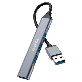 iKaku KSC-751 KUOFENG Hub 4in1 Sadalītājs (USB uz USB3.0 + USB2.0 x3) Grey (KSC-751)