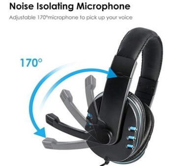 Kubite T997 Игровые Наушники 40mm драйверы 1.8m Кабель 1x 3.5mm audio/mic + Пульт Синий (KUB-T997-BL)