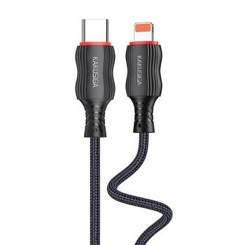 iKaku KSC-807 CHUANDA Быстрый плетеный провод PD20W Type-C на Lightning для заряда и передачи данных 1m (KSC-807/C/LI-BK)