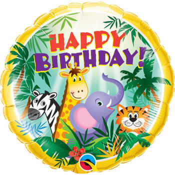Folat Folija gaisa balons "Happy Birthday Jungle" 45cm (31014Q)