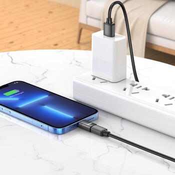 Hoco UA17 адаптер Lightning на Type-C Black (UA17/LIG-TYPEC)