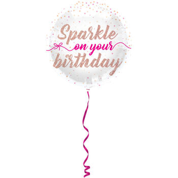 Folat Folija gaisa balons "Sparkle on your birthday" 45cm (64380)