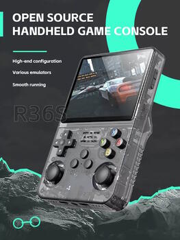 RF-R36S Игровая консоль Open Source Linux Ark OS 2.0 15000 ретро игр 64GB Black (RF-R36S/64GB)