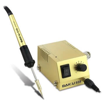 BAKU BK-938 Мощная и быстрая мини паяльная станция 18 Watt Gold (PS-M-BK-938)