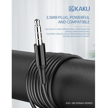 iKAKU KSC-382 Universālas Vieglas HiFi In-Ear Austiņas 3.5mm ar Mikrofonu 1.2m Baltas (KSC-382-WH)