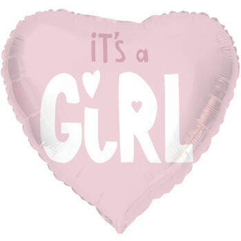 Folat Фолиевый воздушный шар Heart shaped "It's a Girl" 45cm (67956)