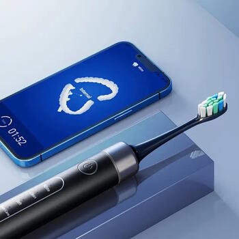 Bitvae S2 Bluetooth elektriskā zobu birste ar 5 tīrīšanas režīmiem / x4 birstes / taimeris Black (BIT-S2)