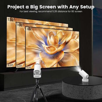 Riff HY300 ULTRA Smart projektors BT5.4 1080p Android 11.0 Wi-Fi 6 180° rotācija (RF-HY300UL)