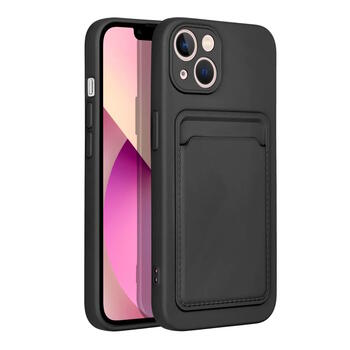 Riff Card sērijas silikona maks priekš Apple iPhone 11 Black (RF-CARD-IP11-BK)