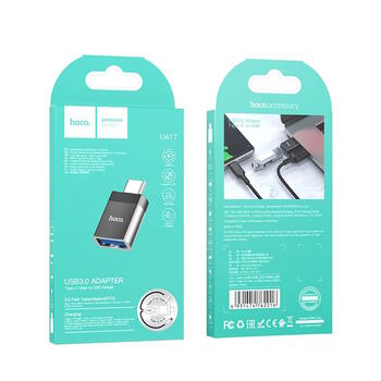 Hoco UA17 Adapteris Type-C uz USB-A Black (UA17/TYPEC-USBA)