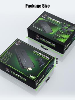 RIFF PK-09 Lite HDMI Retro Mini 4K Игровая Консоль Linux 4100 Видеоплеер Игровая Приставка с Беспроводными Контроллерами 64 Гб Черный (RF-PK09)