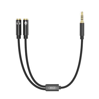 XO NB-R197 Aux Vada Adapteris 2x 3.5mm Ligzda (Audio & Mikrofons) uz 3.5mm Spraudnis 20cm (NB-R197)