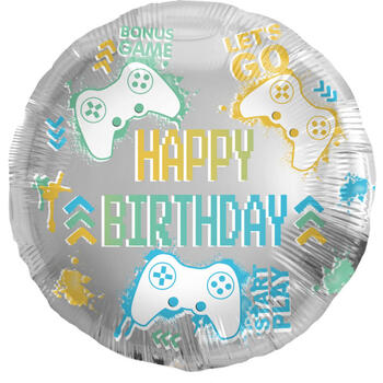 Folat Folija gaisa balons "Birthday Gaming" 45cm (67935)