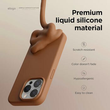 Riff Тонкий & Мягкий силиконовый чехол с мягкой подкладкой для Apple iPhone 15 Pro Max Brown (RF-TS-IPH15PMA-BR)