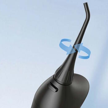 Riff RF-FW1 bezvadu IPX7 irigators ar 3 režīmiem / 7 uzgaļiem / 1400mAh / 5W / 300ml ūdens tvertnei Black (RF-FW1-BK)