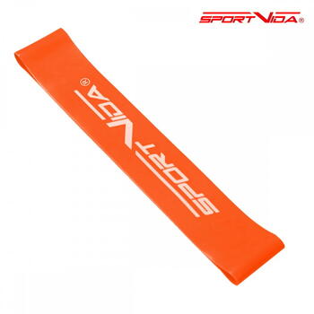 SportVida Резина сопротевления для Фитнеса и GYM 600 * 50 * 1MM (10-15kg) Оранжевый (SV-HK0202)