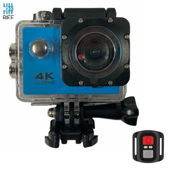 Riff SPK-1 Ultra HD 4K 16Mpix Wi-Fi Спорт Камера с 2'' LCD Пультом & 8x Фикс креплениями Синяя (RF-SPK1-BLUE)