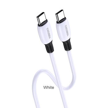 iKaku KSC-951 PD60W Быстрый провод для подзаряда и передачи данных Type-C на Type-C White (KSC-951/WH)