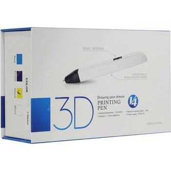 Riff RP800A Pro Tieva 3D druka pildspalva ar LCD ar 1.75mm ABS/PLA materiāla diegu AC Strāvas pieslēgums Blue (RF-3DPEN-RP800A-BLUE)